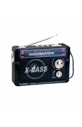 Επαναφορτιζόμενο ραδιόφωνο με ηλιακό πάνελ - XB-853-BT - 008539 - Black