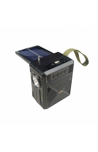 Ασύρματο ηχείο Bluetooth με ηλιακό πάνελ - YHX-03 - 040032 - Black
