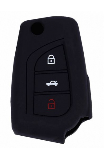 Θήκη κλειδιού για αυτοκίνητα Toyota 1015-01, εύκαμπτη, μαύρη