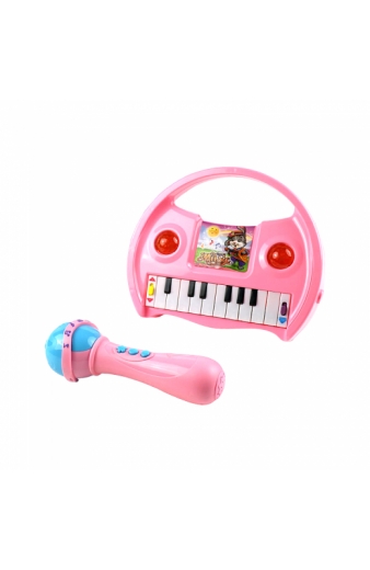 Παιδικό πιάνο με μικρόφωνο - 221 - 161264 - Pink
