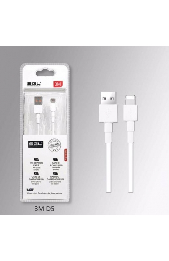 Καλώδιο φόρτισης & data - USB to Lightning - 3m - D5 -194721