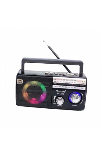 Επαναφορτιζόμενο ραδιόφωνο - LED - RX-M77D - 180185 - Black