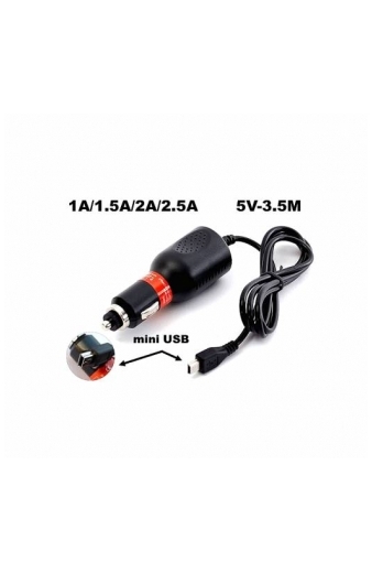 Φορτιστής αναπτήρα - Mini USB - 3.5m - 5V - 001245