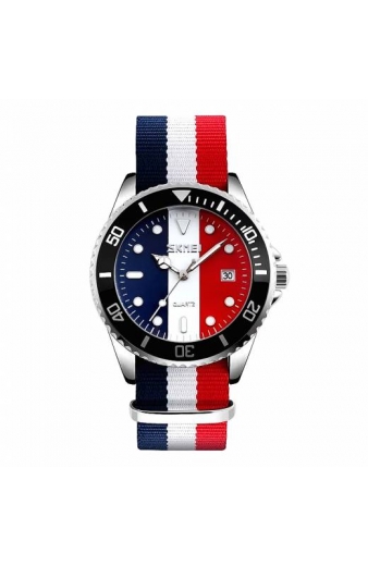 Αναλογικό ρολόι χειρός – Skmei - 9133 - Red/White/Blue