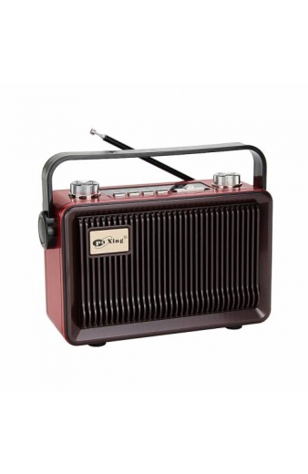 Επαναφορτιζόμενο ραδιόφωνο Retro - PX-86BT - 617163 - Red