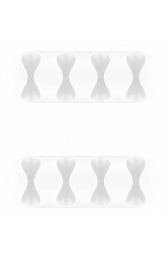 GOOBAY οργανωτές καλωδίων σιλικόνης 70400, 4 θέσεων, Φ6.2mm, λευκό, 2τμχ