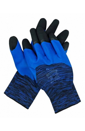 MOJE AUTO γάντια εργασίας 96-028, αντιολισθητικά, one size, μπλε-μαύρο