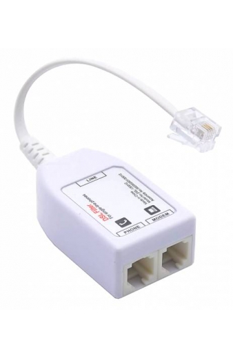 POWERTECH VDSL Splitter με φίλτρο ADSL-06, RJ11, λευκό
