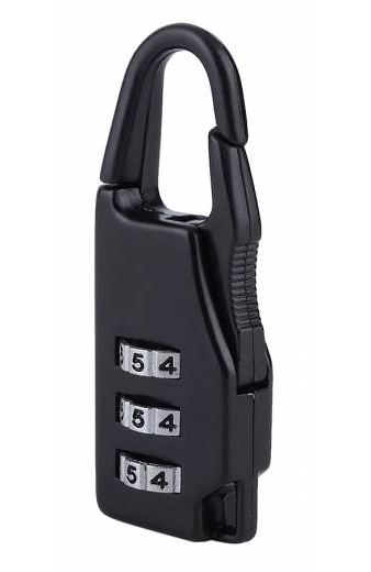 Λουκέτο ασφαλείας συνδυασμού ARHU-LOCK, με γάντζο, μεταλλικό, μαύρο
