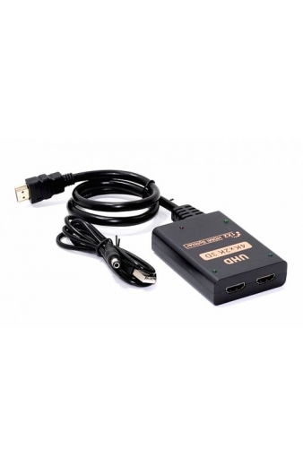 HDMI splitter CAB-H156, 2 σε 1, 4K/60Hz, HDR/HDCP, 50cm, μαύρο