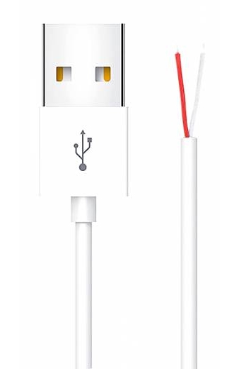 POWERTECH καλώδιο USB CAB-U156 με ελεύθερα άκρα, 1m, λευκό