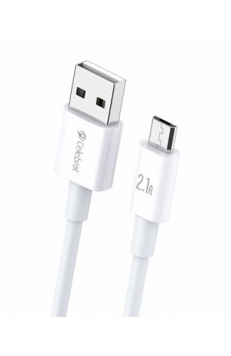 CELEBRAT καλώδιο Micro USB σε USB CB-24M, 10.5W, 1.2m, λευκό