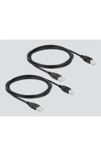 DELOCK USB Type B switch 11491 σε USB, 2 σε 1, με μαγνήτη, μαύρο