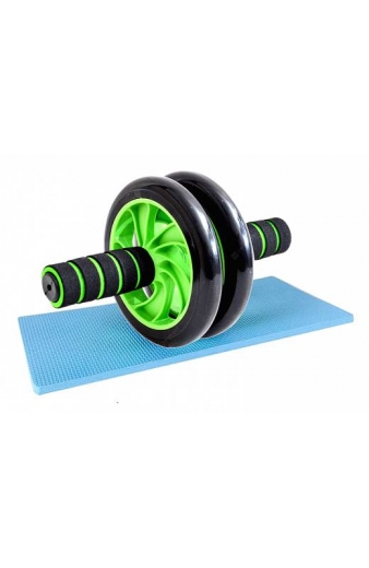Ρόδα κοιλιακών AB Wheel GYM-0001, μαύρο-πράσινο