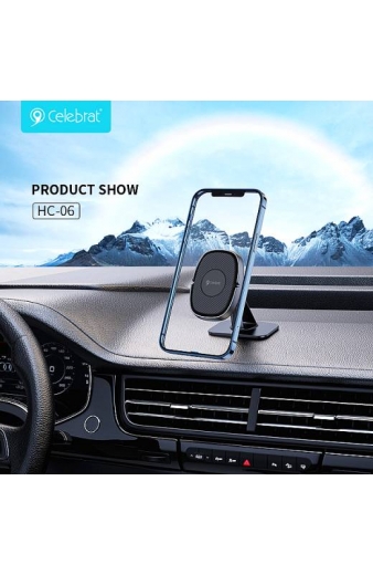 CELEBRAT βάση smartphone αυτοκινήτου HC-06 για ταμπλό, μαγνητική, μαύρη