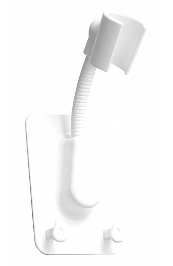 Επιτοίχια βάση για τηλέφωνο μπάνιου HUH-0093, με γάντζους, λευκή