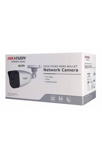 HIKVISION HIWATCH IP κάμερα HWI-B140H, 2.8mm, 4MP, Η.265, IP67, PoE