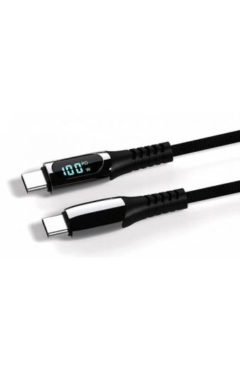 LEMI 100W Nylon Braid Digital Display USB Cable