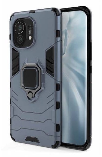 POWERTECH Θήκη Ring Armor MOB-1712 για Xiaomi Mi 11, μπλε
