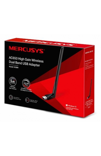 MERCUSYS ασύρματος USB αντάπτορας δικτύου MU6H, 650Mbps, 2.4/5GHz, V 1.0