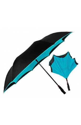 Ομπρέλα αντίστροφης δίπλωσης PB24-022 με αντιολισθητική λαβή, μπλε
