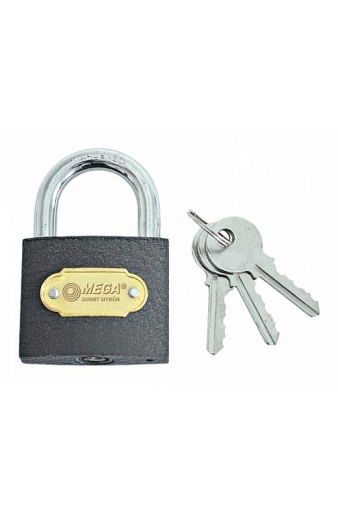 MEGA λουκέτο ασφαλείας 24450, 3x κλειδιά, μεταλλικό, 50mm