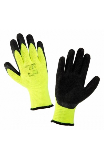 LAHTI PRO γάντια εργασίας L2504, προστασία ψύχους, 11/2XL, κίτρινο-μαύρο