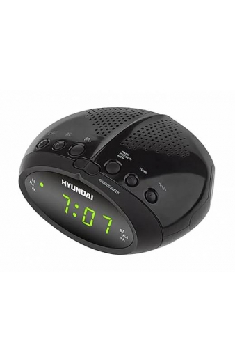 HYUNDAI επιτραπέζιο ρολόι & ραδιόφωνο RAC213B με ξυπνητήρι, μαύρο