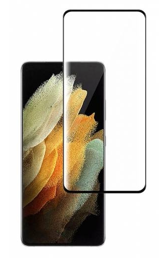 POWERTECH tempered glass 3D, full glue, Samsung S21 Ultra 5G, μαύρο