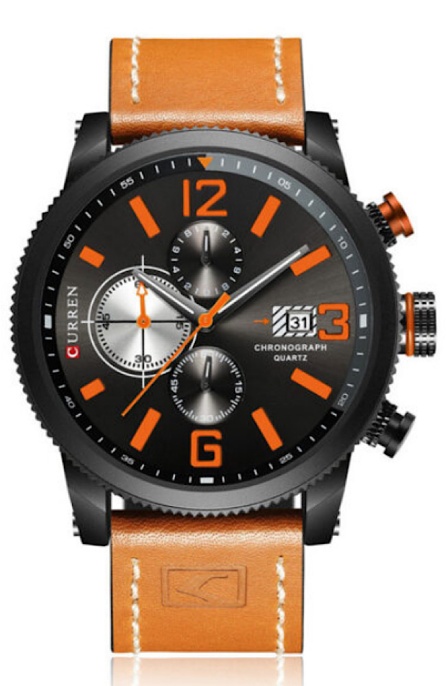 Ανδρικό Ρολόι Curren 8281 - Orange/Black