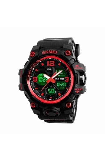 Ψηφιακό/αναλογικό ρολόι χειρός – Skmei - 1155 - Black/Red