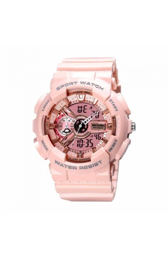 Ψηφιακό/αναλογικό ρολόι χειρός – Skmei - 1688 - Pink