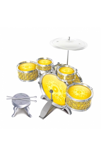 Παιδικό σετ Drums - XV755-8 - 102640 - Yellow