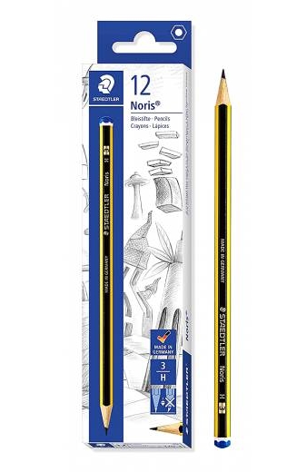 STAEDTLER ξύλινο μολύβι Noris 120-3, εξάγωνο, H3, 12τμχ