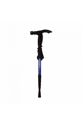 Τηλεσκοπικό μπαστούνι ορειβασίας με φακό - Μπατόν – 138338 - Blue