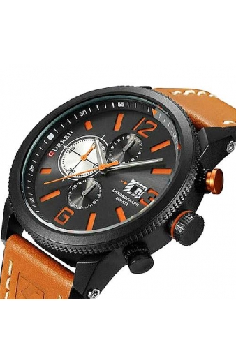 Ανδρικό Ρολόι Curren 8281 - Orange/Black