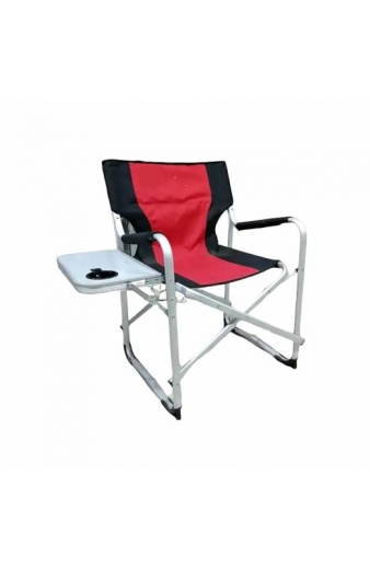 Πτυσσόμενη καρέκλα camping με ενσωματωμένο τραπεζάκι - 1805-1 - 170136 - Red