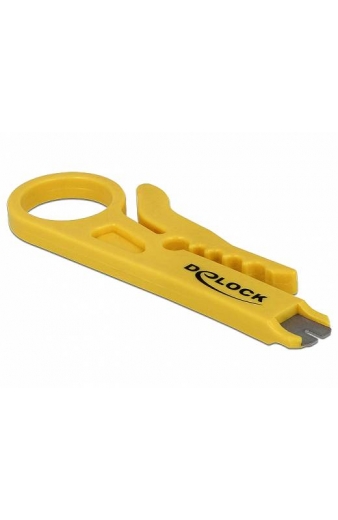 DELOCK Insertion Tool και Cable Stripper 18411, κίτρινο