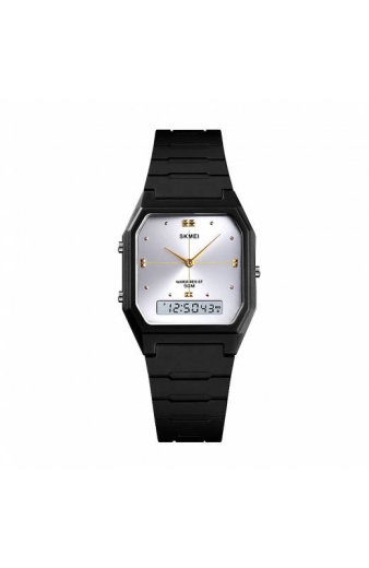 Ψηφιακό/αναλογικό ρολόι χειρός – Skmei - 1604 - Black/White