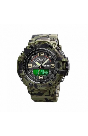 Ψηφιακό/αναλογικό ρολόι χειρός – Skmei - 1617 - Army Green