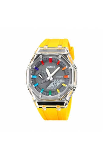 Ψηφιακό/αναλογικό ρολόι χειρός – Skmei - 2100 - Yellow