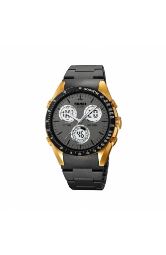 Ψηφιακό/αναλογικό ρολόι χειρός – Skmei - 2109 - Black/Gold