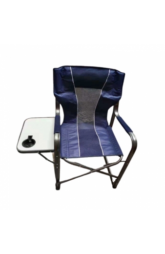 Πτυσσόμενη καρέκλα camping με ενσωματωμένο τραπεζάκι - 1811 - 170143 - Blue