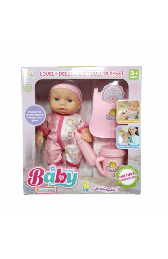 Κούκλα μωρό με αξεσουάρ φροντίδας - NEW324E - 345167