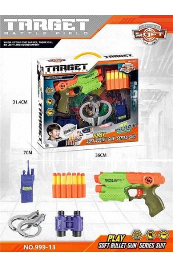 Παιδικό όπλο στόχου με αξεσουάρ - Soft Gun - 999-13 - 345190