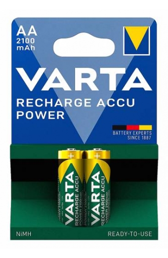 VARTA επαναφορτιζόμενες μπαταρίες λιθίου, AA, 2100mAh, 1.2V, 2τμχ