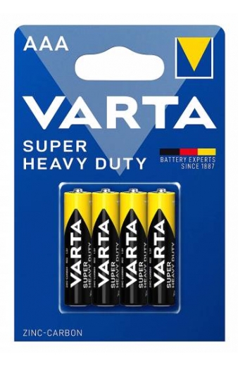 VARTA μπαταρίες Zinc Carbon Super Heavy Duty, AAA/R03, 1.5V, 4τμχ