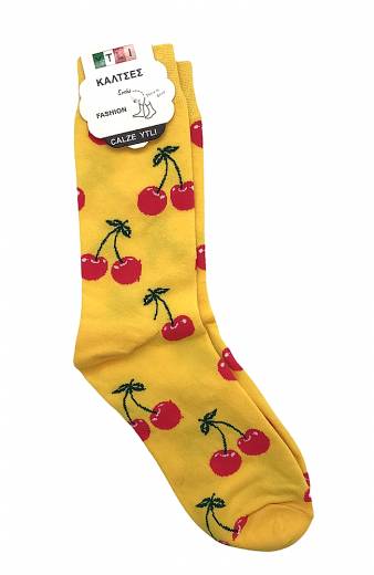Κάλτσα Cherry - Κίτρινο