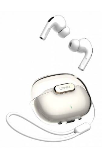 LDNIO earphones με θήκη φόρτισης T02, True Wireless, HiFi, Φ13mm, λευκά