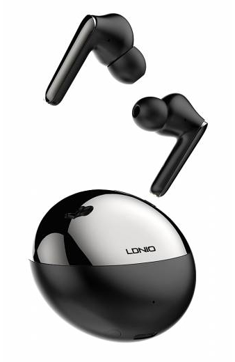 LDNIO earphones με θήκη φόρτισης T01, True Wireless, HiFi, Φ10mm, μαύρα